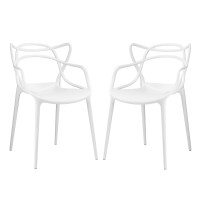 Modway EEI-2347-WHI-SET Entangled Dining Set Set of 2 in White