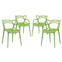 Modway EEI-2348-GRN-SET Entangled Dining Set Set of 4 in Green