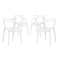 Modway EEI-2348-WHI-SET Entangled Dining Set Set of 4 in White