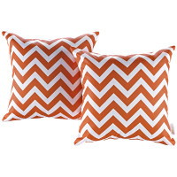 Modway EEI-2401-CHE Modway Two Piece Outdoor Patio Pillow Set in Chevron
