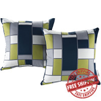 Modway EEI-2401-REC Modway Two Piece Outdoor Patio Pillow Set in Rectangle