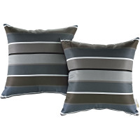Modway EEI-2401-STR Modway Two Piece Outdoor Patio Pillow Set in Stripe