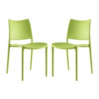 Modway EEI-2424-GRN-SET Hipster Dining Side Chair Set of 2 in Green