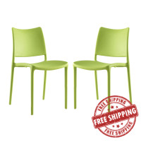 Modway EEI-2424-GRN-SET Hipster Dining Side Chair Set of 2 in Green