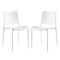 Modway EEI-2424-WHI-SET Hipster Dining Side Chair Set of 2 in White