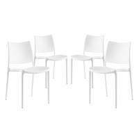 Modway EEI-2425-WHI-SET Hipster Dining Side Chair Set of 4 in White