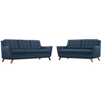 Modway EEI-2434-AZU-SET Beguile Living Room Set Fabric Set of 2 in Azure