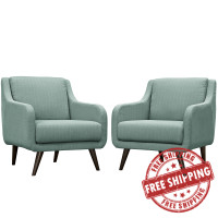Modway EEI-2446-LAG-SET Verve Armchairs Set of 2 in Laguna
