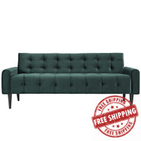 Modway EEI-2456-GRN Delve Velvet Sofa Emerald Green