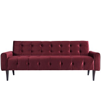 Modway EEI-2456-MAR Delve Velvet Sofa Maroon