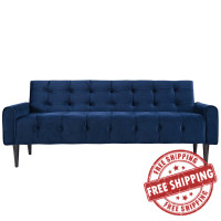 Modway EEI-2456-NAV Delve Velvet Sofa in Navy