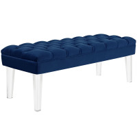 Modway EEI-2460-NAV Valet Velvet Bench in Navy