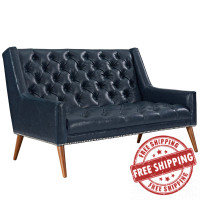 Modway EEI-2463-BLU Peruse Vinyl Loveseat in Blue