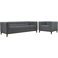 Modway EEI-2464-GRY-SET Serve Living Room Set Set of 2 in Gray