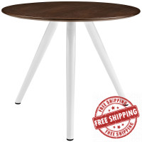 Modway EEI-2523-WAL Lippa 36" Walnut Dining Table with Tripod Base in Walnut