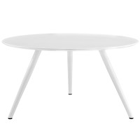 Modway EEI-2524-WHI Lippa 54" Wood Top Dining Table with Tripod Base in White