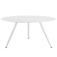 Modway EEI-2525-WHI Lippa 60" Wood Top Dining Table with Tripod Base in White
