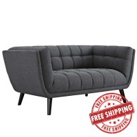 Modway EEI-2534-GRY Bestow Upholstered Fabric Loveseat