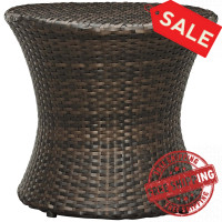 Modway EEI-2546-BRN Stage Round Outdoor Patio Side Table
