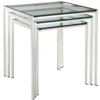 Modway EEI-257 Nimble Nesting Table in Silver