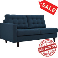 Modway EEI-2589-AZU Empress Left-Facing Upholstered Fabric Loveseat Azure