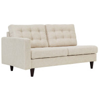 Modway EEI-2589-BEI Empress Left-Facing Upholstered Fabric Loveseat Beige