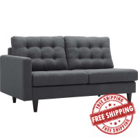 Modway EEI-2589-DOR Empress Left-Facing Upholstered Fabric Loveseat Gray