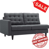 Modway EEI-2589-DOR Empress Left-Facing Upholstered Fabric Loveseat Gray