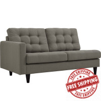 Modway EEI-2589-GRA Empress Left-Facing Upholstered Fabric Loveseat Granite