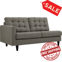 Modway EEI-2589-GRA Empress Left-Facing Upholstered Fabric Loveseat Granite