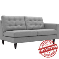 Modway EEI-2595-LGR Empress Right-Facing Upholstered Fabric Loveseat Light Gray