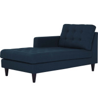 Modway EEI-2596-AZU Empress Left-Arm Upholstered Fabric Chaise Azure