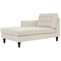 Modway EEI-2596-BEI Empress Left-Arm Upholstered Fabric Chaise Beige