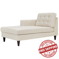 Modway EEI-2596-BEI Empress Left-Arm Upholstered Fabric Chaise Beige