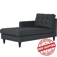 Modway EEI-2596-DOR Empress Left-Arm Upholstered Fabric Chaise Gray