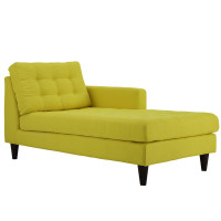 Modway EEI-2597-SUN Empress Right-Arm Upholstered Fabric Chaise Sunny