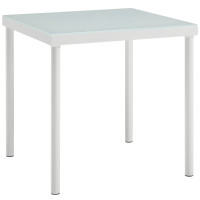 Modway EEI-2604-WHI Harmony Outdoor Patio Aluminum Side Table in White