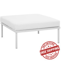 Modway EEI-2609-WHI-WHI Harmony Outdoor Patio Aluminum Ottoman