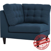 Modway EEI-2610-AZU Empress Upholstered Fabric Corner Sofa Azure