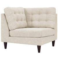 Modway EEI-2610-BEI Empress Upholstered Fabric Corner Sofa