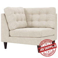 Modway EEI-2610-BEI Empress Upholstered Fabric Corner Sofa