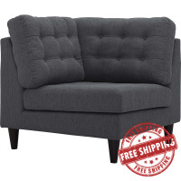 Modway EEI-2610-DOR Empress Upholstered Fabric Corner Sofa Gray