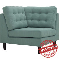 Modway EEI-2610-LAG Empress Upholstered Fabric Corner Sofa Laguna