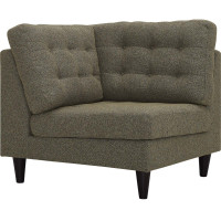 Modway EEI-2610-OAT Empress Upholstered Fabric Corner Sofa Oatmeal