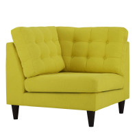 Modway EEI-2610-SUN Empress Upholstered Fabric Corner Sofa Sunny