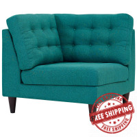 Modway EEI-2610-TEA Empress Upholstered Fabric Corner Sofa