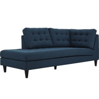 Modway EEI-2611-AZU Empress Upholstered Fabric Bumper Azure