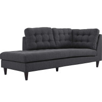 Modway EEI-2611-DOR Empress Upholstered Fabric Bumper Gray