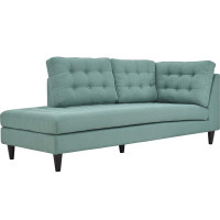 Modway EEI-2611-LAG Empress Upholstered Fabric Bumper Laguna