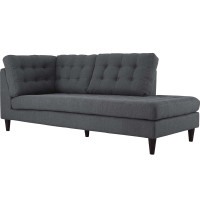 Modway EEI-2612-DOR Empress Upholstered Fabric Bumper Gray